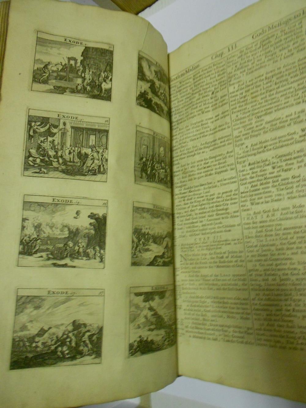 BIBLE, 1715, folio, bound with Prayer Book and Psalter, six double page maps by J. Moxon, other - Image 4 of 5