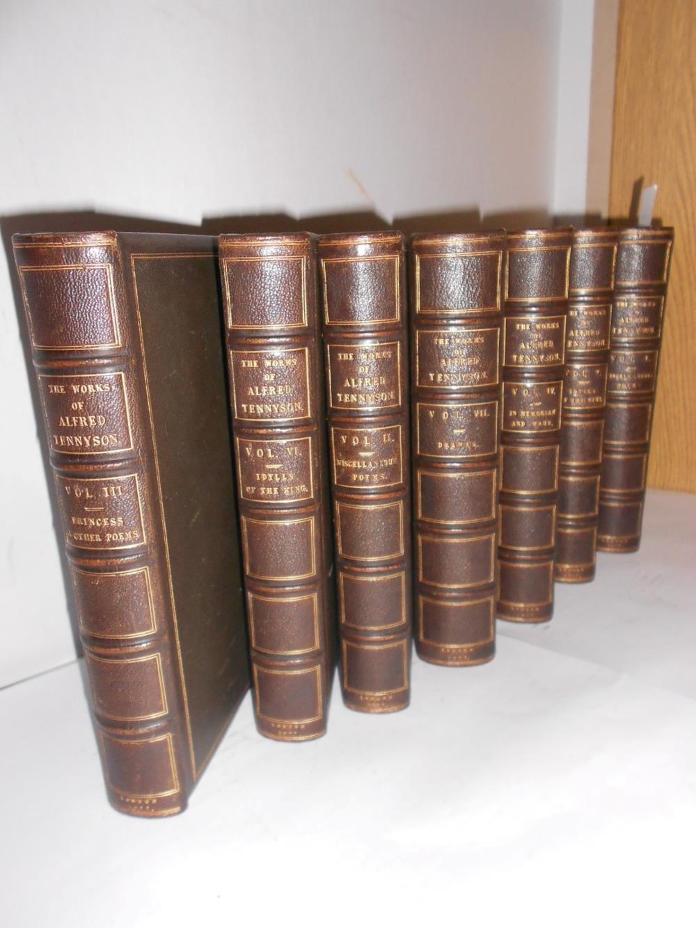 TENNYSON (Alfred, Lord) The Works, in 7 vols., London: Henry S. King & Co., 1877, 8vo, fine