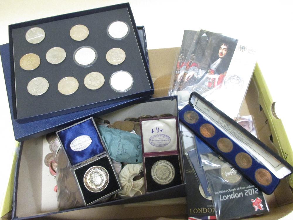 Royal Mint proof collection, £5-1p, boxed, together with approximately twenty £5 coins, various - Image 2 of 4