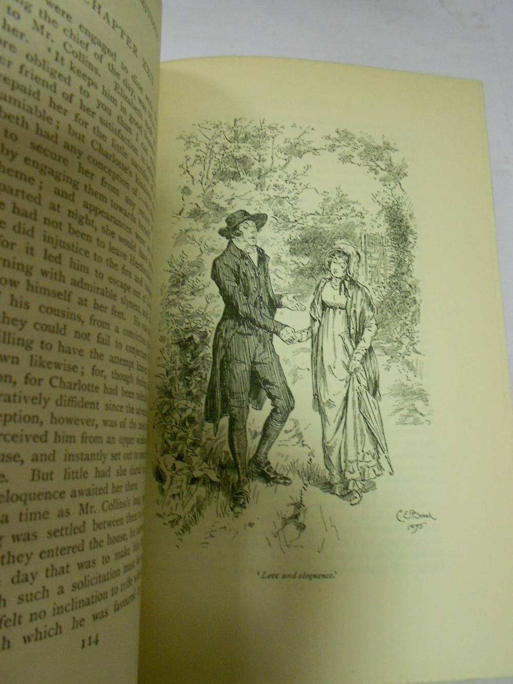 Bindings. AUSTEN (Jane) Works, 5 vols, Macmillan 1897-1904, 8vo, illustrated by Hugh Thomson or C. - Image 4 of 4