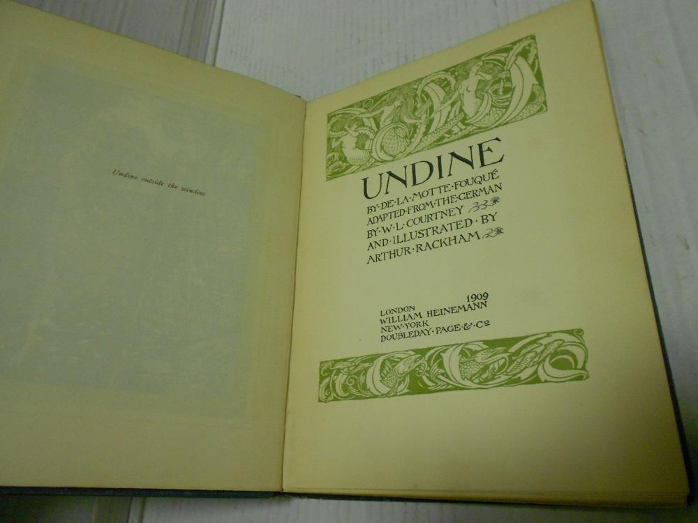 RACKHAM (Arthur, illustrator) Undine, London 1909, 1st edition, 4to, 15 tipped in colour plates, - Image 2 of 3