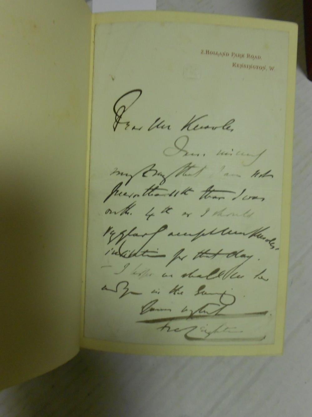 RHYS (Ernest) Frederic Lord Leighton an Illustrated Record, G. Bell & Sons 1900, 8vo, extra- - Image 2 of 4