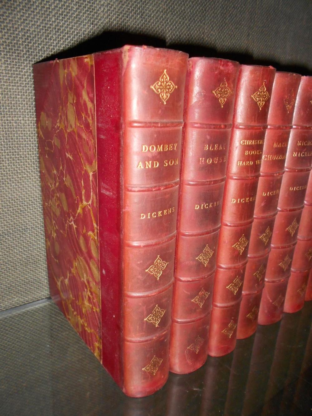 DICKENS (Charles) Works, Crown edition in 17 vols., c.1895, 8vo, half calf, illustrated - Image 2 of 2