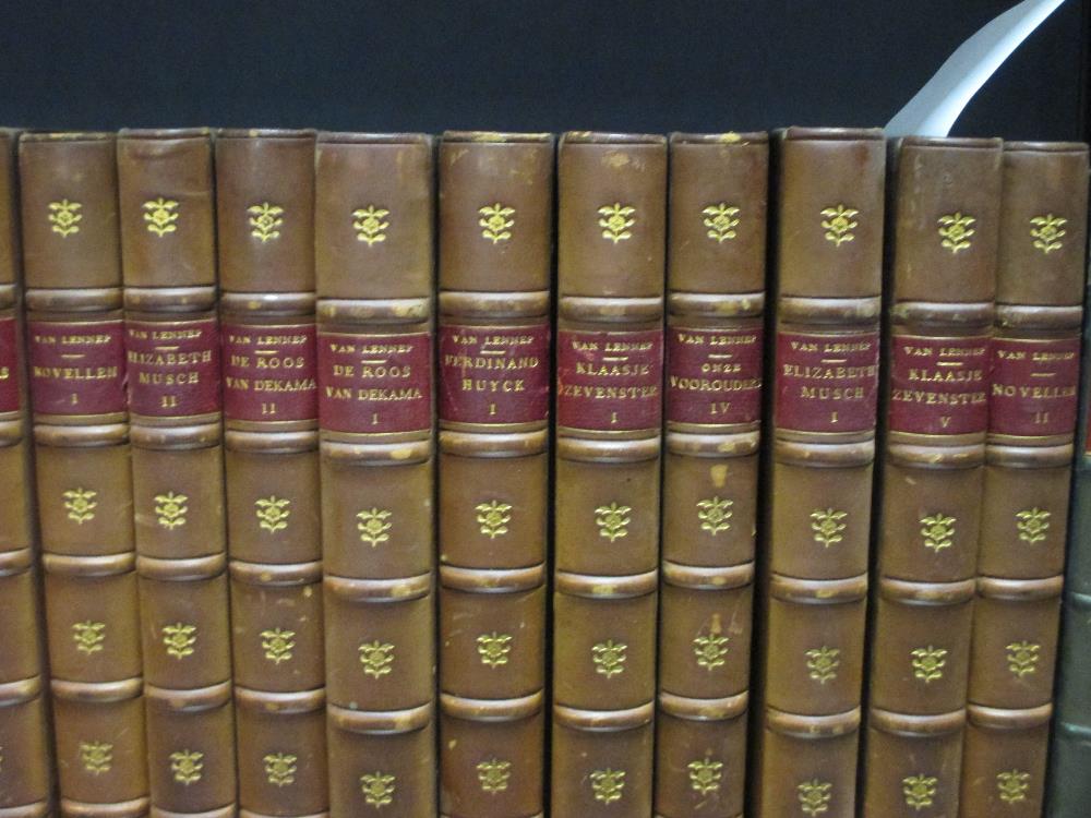 Bindings. ELIOT (G) Works, 7 vols. c.1900, 8vo, half calf; SHAKESPEARE Works, 12 vols. c.1900, - Image 4 of 10