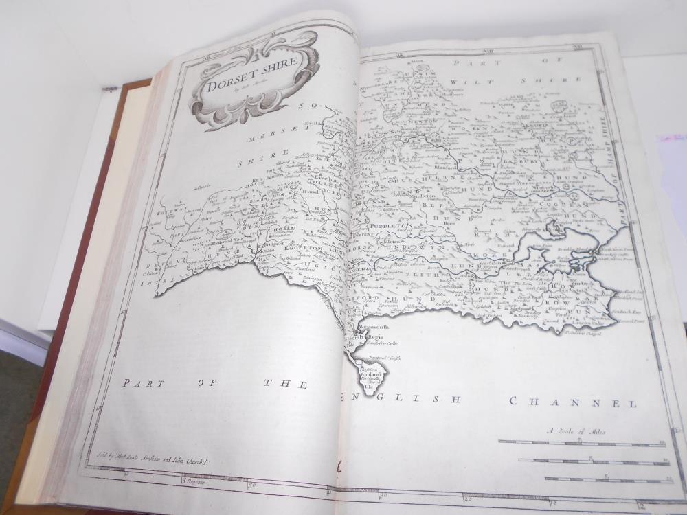 CAMDEN (William) Britannia, Gibson edition, London 1695, folio, 50 double-page maps (6 folding), 9 - Image 4 of 5