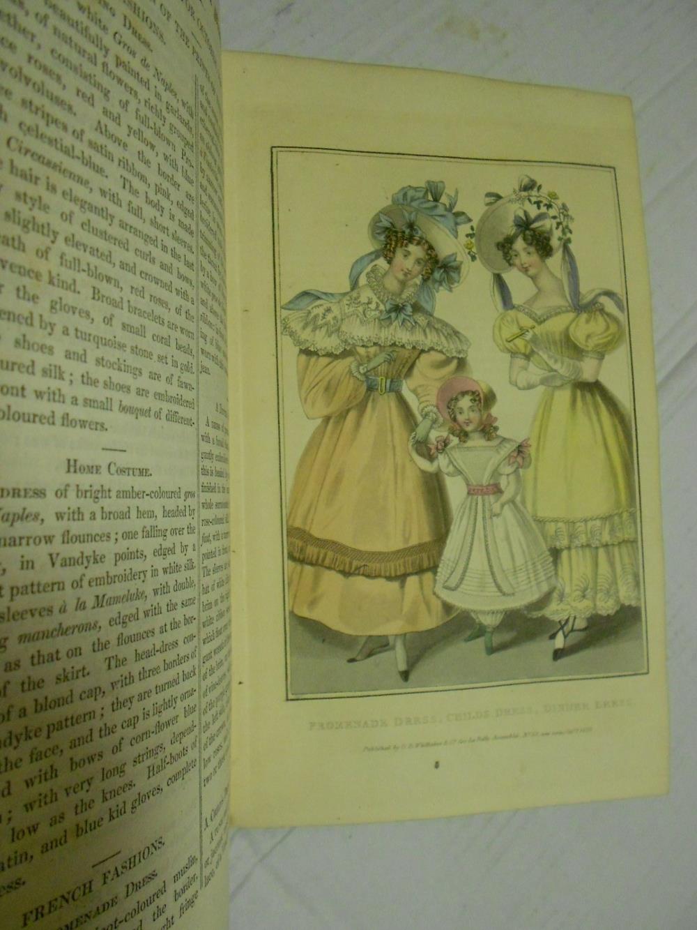 Fashion Plates. La Belle Assemblee, vols. IX and X, 1829, 8vo, 24 coloured fashion plates, - Image 5 of 5