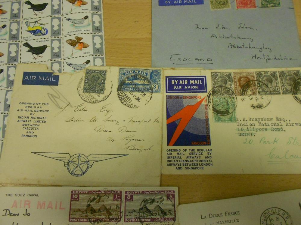 Stamps, mixed 20th century, including early air mail, Cygnus Flying Boat crash 1937 at Brindisi - Image 3 of 5