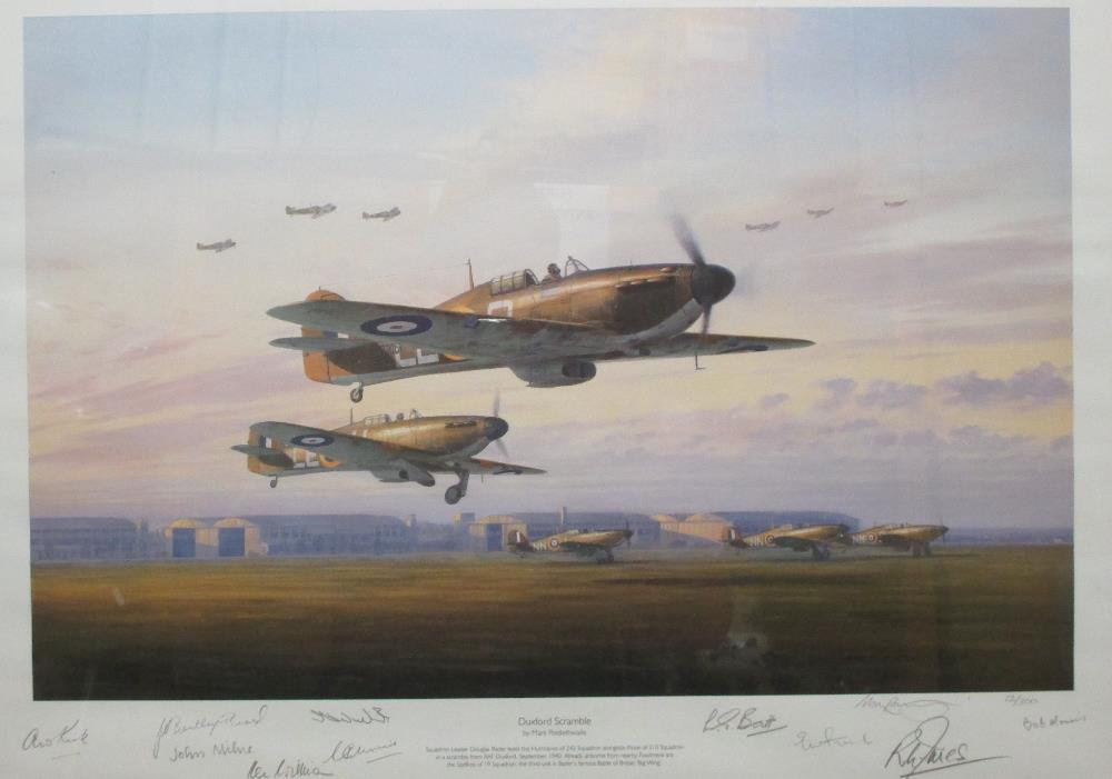 Mark Postlethwaite, Duxford Scramble, colour reproduction print no. 12/300, signed in pencil below