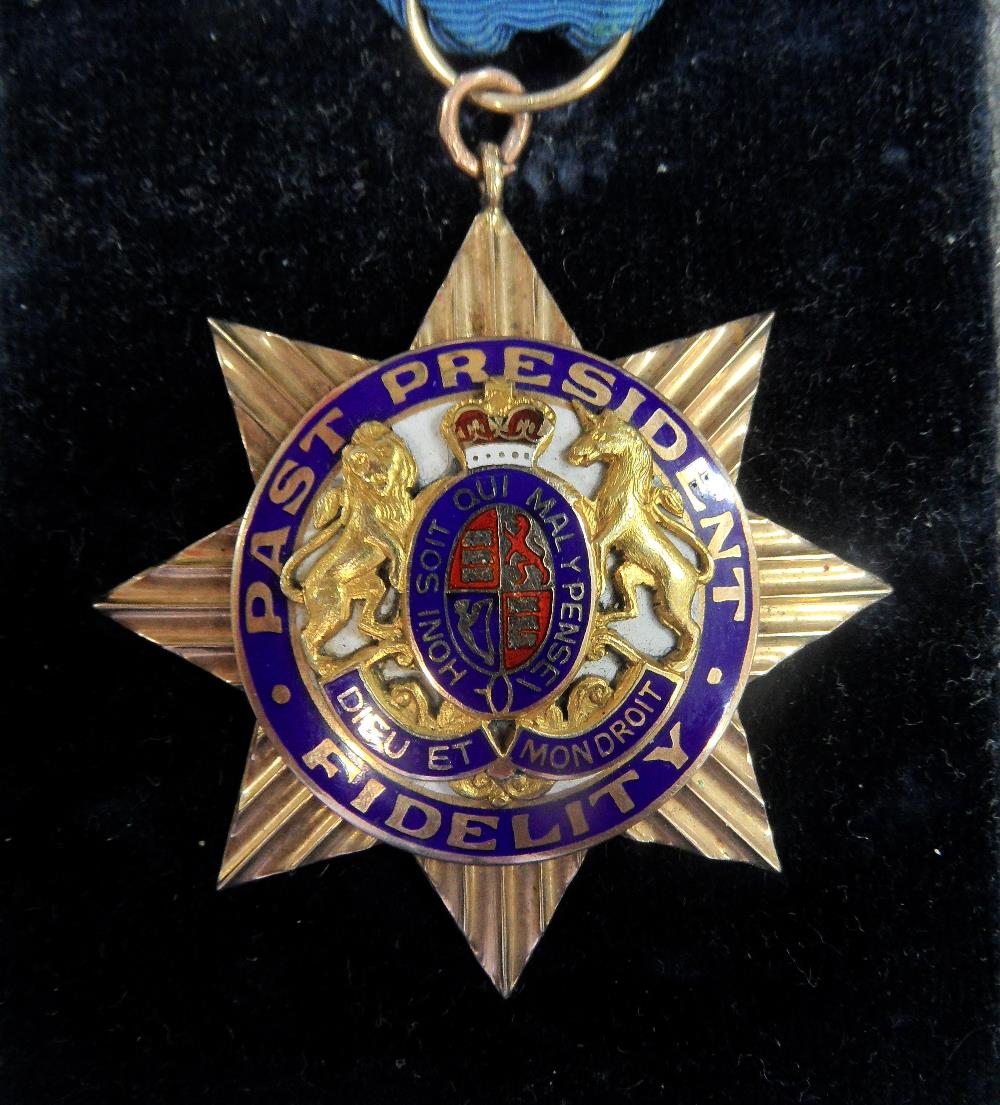 A Canadian Sons of England Masonic medal, 'S.O.E', Past President Fidelity, presented to Bro. W F