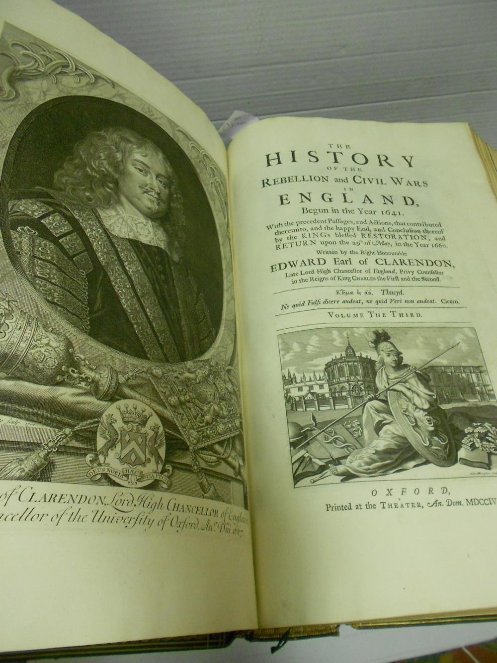 CLARENDON (Edward, Earl of) The History of the Rebellion and Civil Wars in England, begun in the - Image 8 of 8