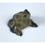 Edouard Marcel Sandoz (Swiss, 1881-1971), a small patinated bronze model of a frog, signed in the