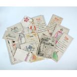 § Monica Rawlins (Welsh, 1903-1990) Illustrated menu cards from 1914 and 1928, place cards and