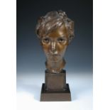 Ferdinand Victor Blundstone (1882-1951), a bronze head of a young girl, believed to be Norah