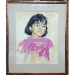 Charles White (British, 20th Century) Portrait of Lily signed lower right "C N White" watercolour 42