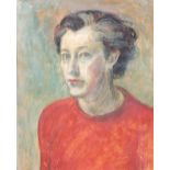 § Monica Rawlins (Welsh, 1903-1990) Self-portrait of the artist pencil and bodycolour in a