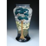 A large Moorcroft 'After the Storm' pattern vase, 1996, produced for the 1997 Centenary, signed by