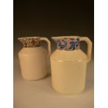 Joseph Olbrich for Villeroy & Boch, two large jugs, each transfer decorated to neck and spout,