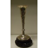 Hung Chong & Co, Shanghai, an early 20th century silver specimen vase, the wavy rimmed cone shape