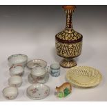 A collection of ceramics to include a creamware dish, some Oriental porcelain and other items (qty)