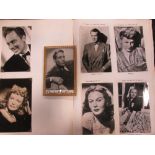 British and American film stars, 1946-1998, an album of photographs, some signed, including John