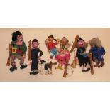 Seven Pelham puppets