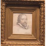 P Corregini (Italian, 18th Century) Portrait of a bearded gentleman in a white ruff signed lower