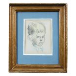 § Monica Rawlins (Welsh, 1903-1990) Study of the head of a small boy pencil and wash 13 x 10cm (5