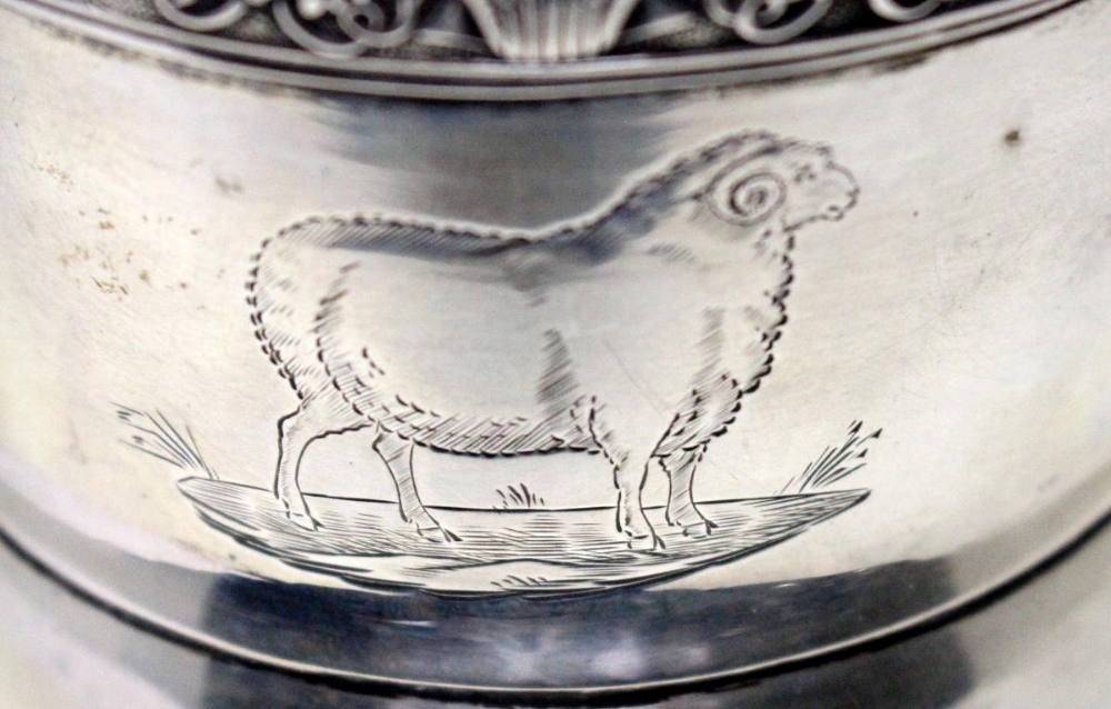 Hampshire Agricultural Society - a Regency silver goblet, by Solomon Hougham, London 1815, campana - Image 3 of 6