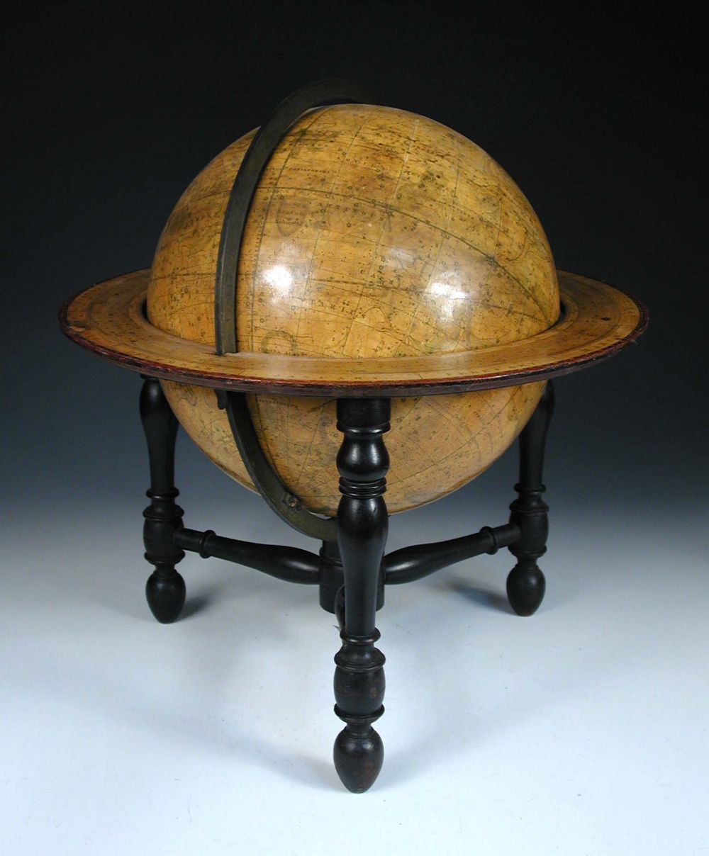 A Newton's 'New and Improved' Celestial 12 inch Globe, circa 1850, with engraved meridian ring,