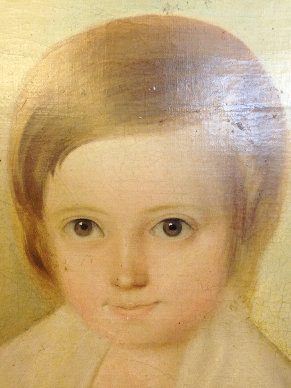 English Provincial School (19th Century) Portrait of a young boy with a King Charles Spaniel puppy - Image 3 of 8