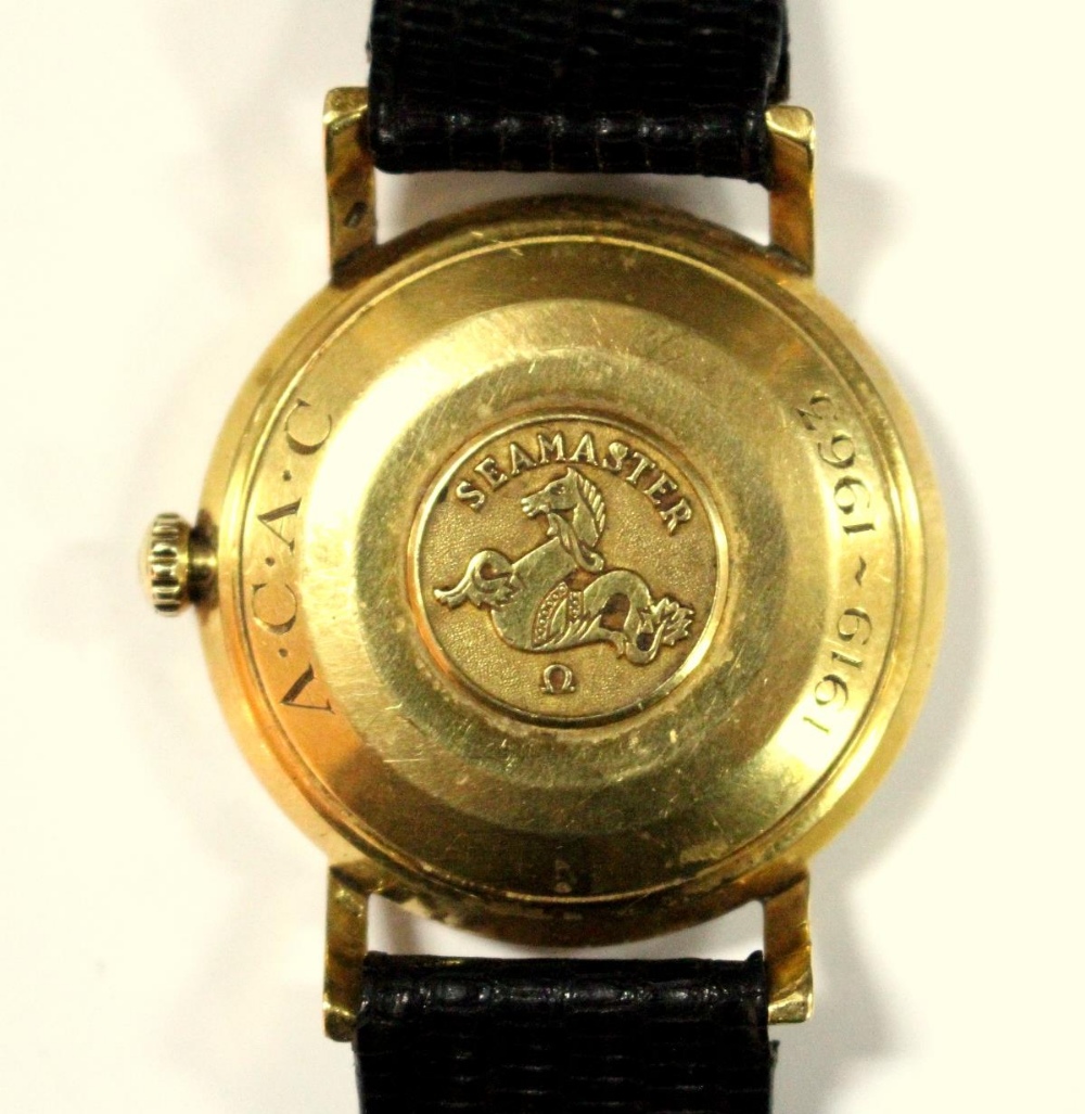 By Omega - a gentleman's 18ct gold cased automatic 'Seamaster' wristwatch, circa 1960's, with - Image 2 of 2