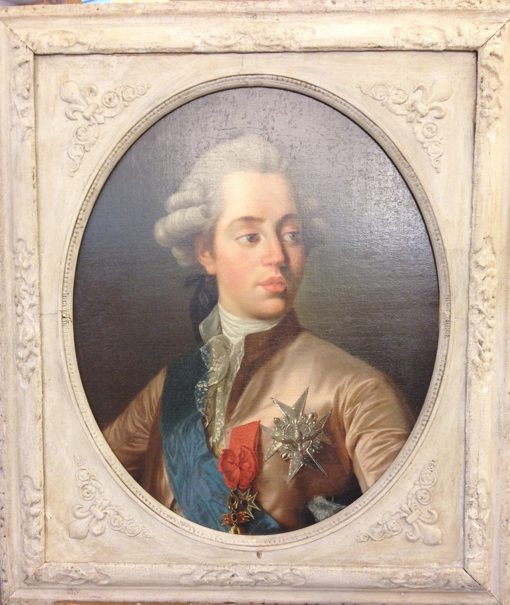 Follower of Joseph-Siffrede Duplessis (French, 1725-1802) Portrait of Louis XVI of France (1754- - Image 2 of 9