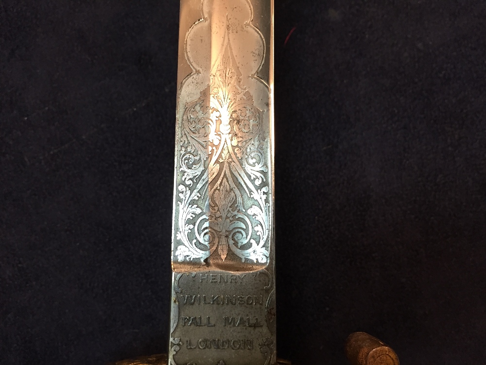 A Victorian Officer's sword by Henry Wilkinson, London, with VR cipher, along with initials and - Image 3 of 10