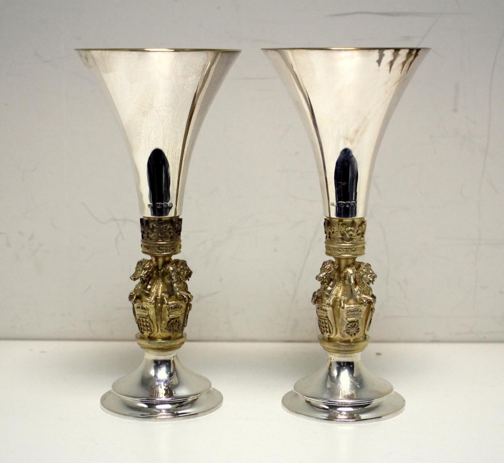 The King's College Chapel Goblet, a pair of goblets designed by Hector Miller and Tim Minett for