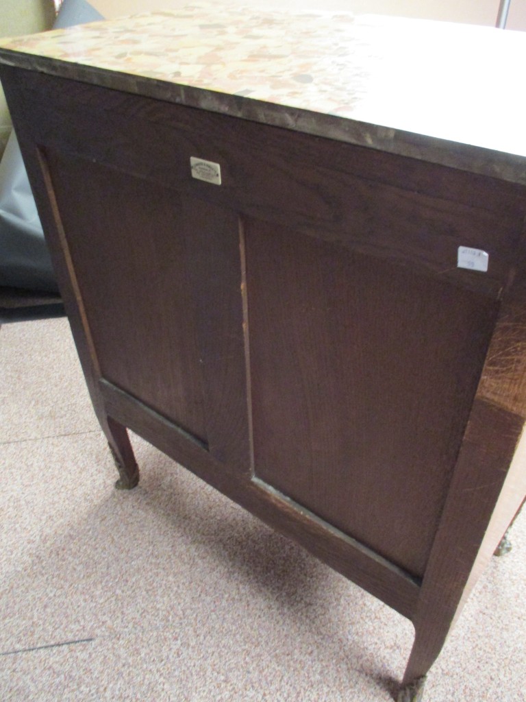 A late 19th century Transitional style breche d'alep and satinwood commode, stamped Edwards & - Image 2 of 9