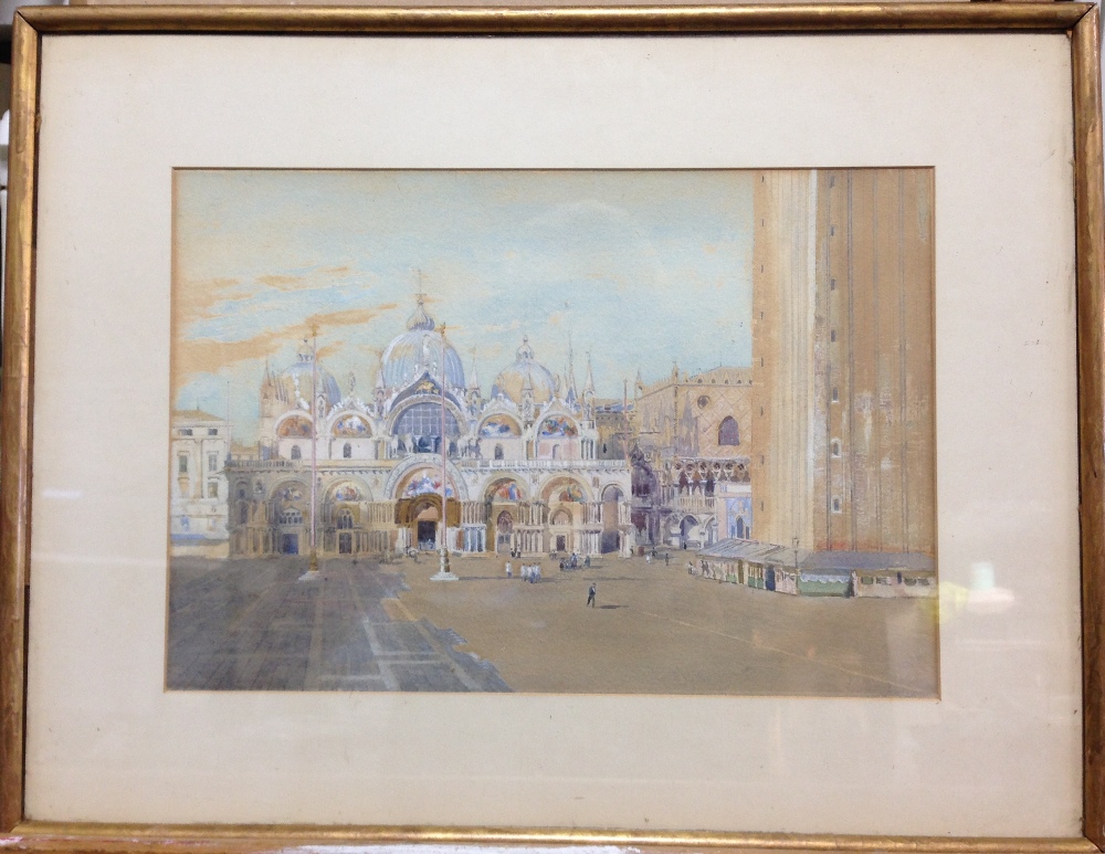 Frederick Townsend (British, fl. 1861-1866) San Marco, Venice signed and inscribed on an artist's - Image 2 of 6