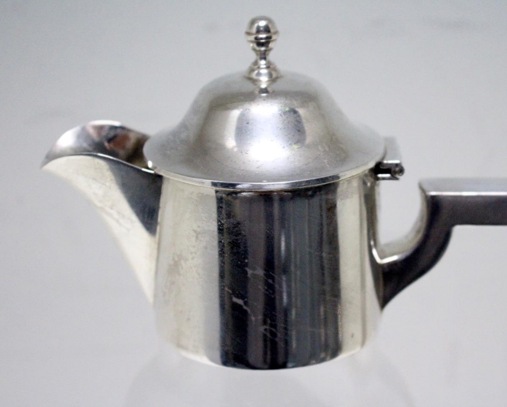A plain glass claret jug with silver mount, by William Hutton & Sons, Birmingham 1919, the bell - Image 2 of 3