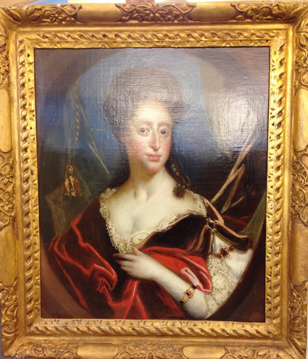 English School (circa 1700) Portrait of a lady, traditionally identified as Barbara, Duchess of - Image 2 of 8