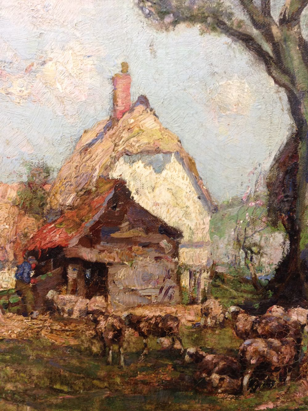 § William Watt Milne (British, 1865-1949) A Houghton farm in the spring signed lower left "W Watt - Image 3 of 7