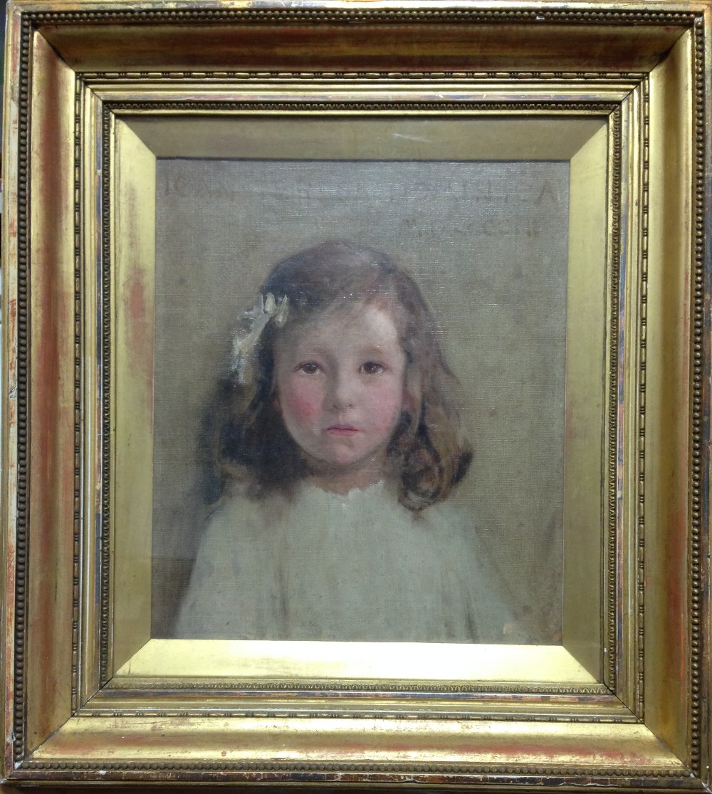 Alfred George Webster (British, 1852–1916) Portrait of a small girl - Miss Joan Teresa Dominica - Image 2 of 6