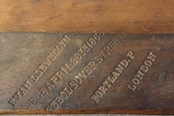 A Victorian patent walnut piano stool, stamped Evan Llewellyn, 23 Bolsover Street, Portland Place, - Image 2 of 2