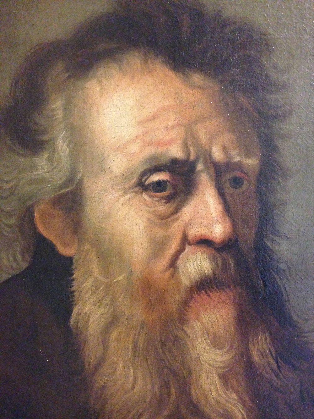 Dutch School (18th-19th Century) Portrait of a bearded man oil on canvas 46 x 36cm (18 x 14in) Lined - Image 4 of 8