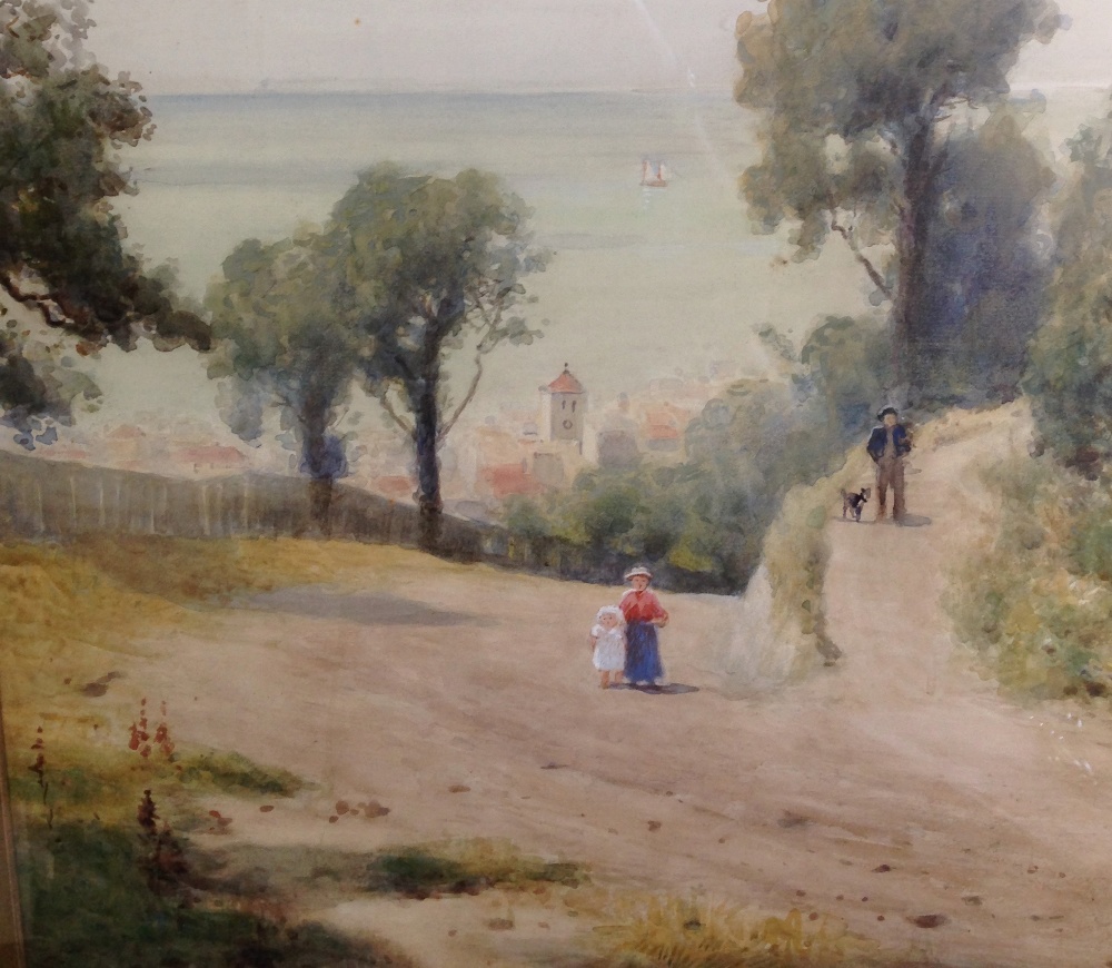 Sir Alfred East, RA (British, 1844-1913) View in Algeciras, Spain signed and dated lower right " - Image 3 of 4