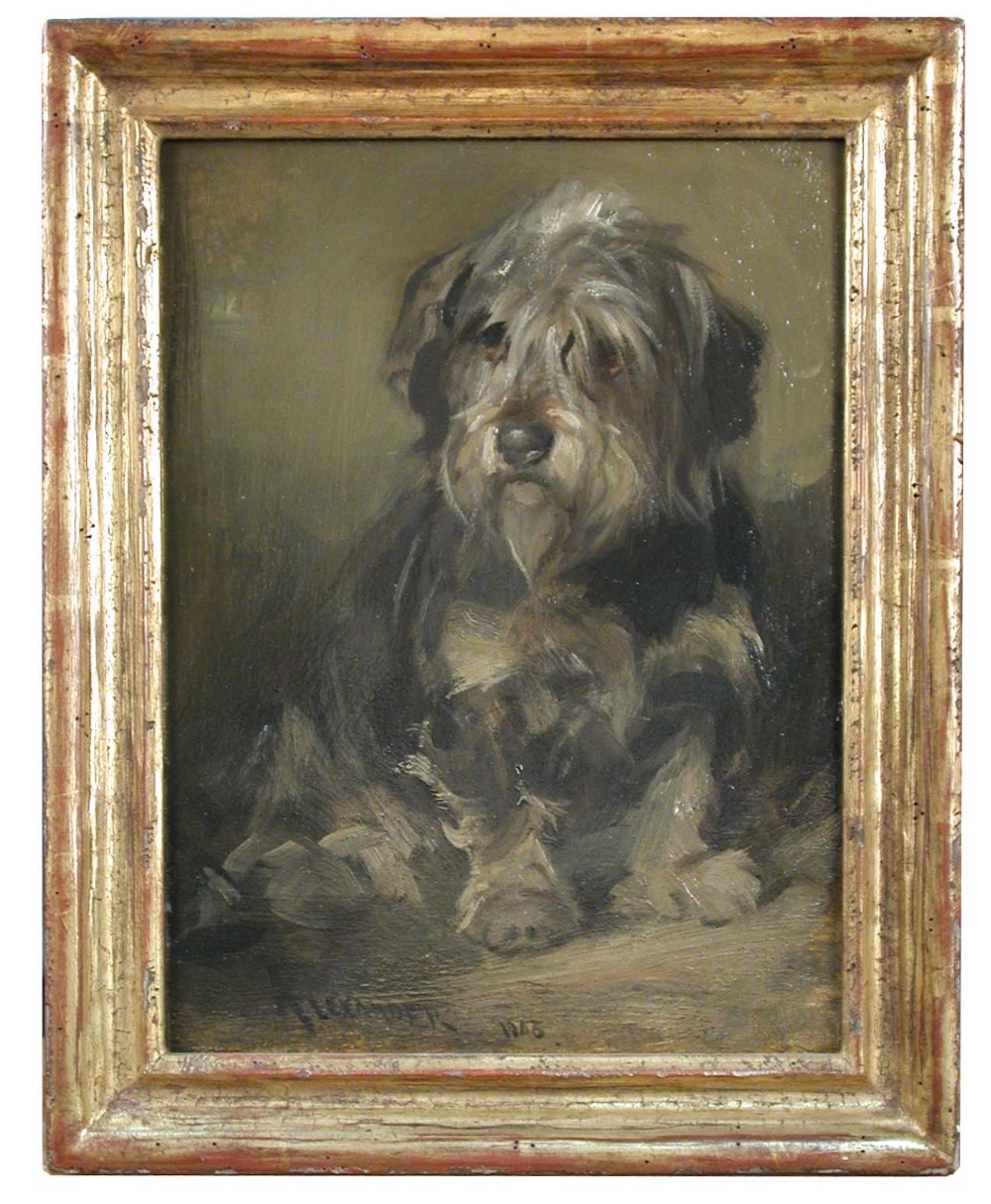 Robert L Alexander (British, 1840-1923) Study of a Dandie Dinmont Terrier signed and dated lower