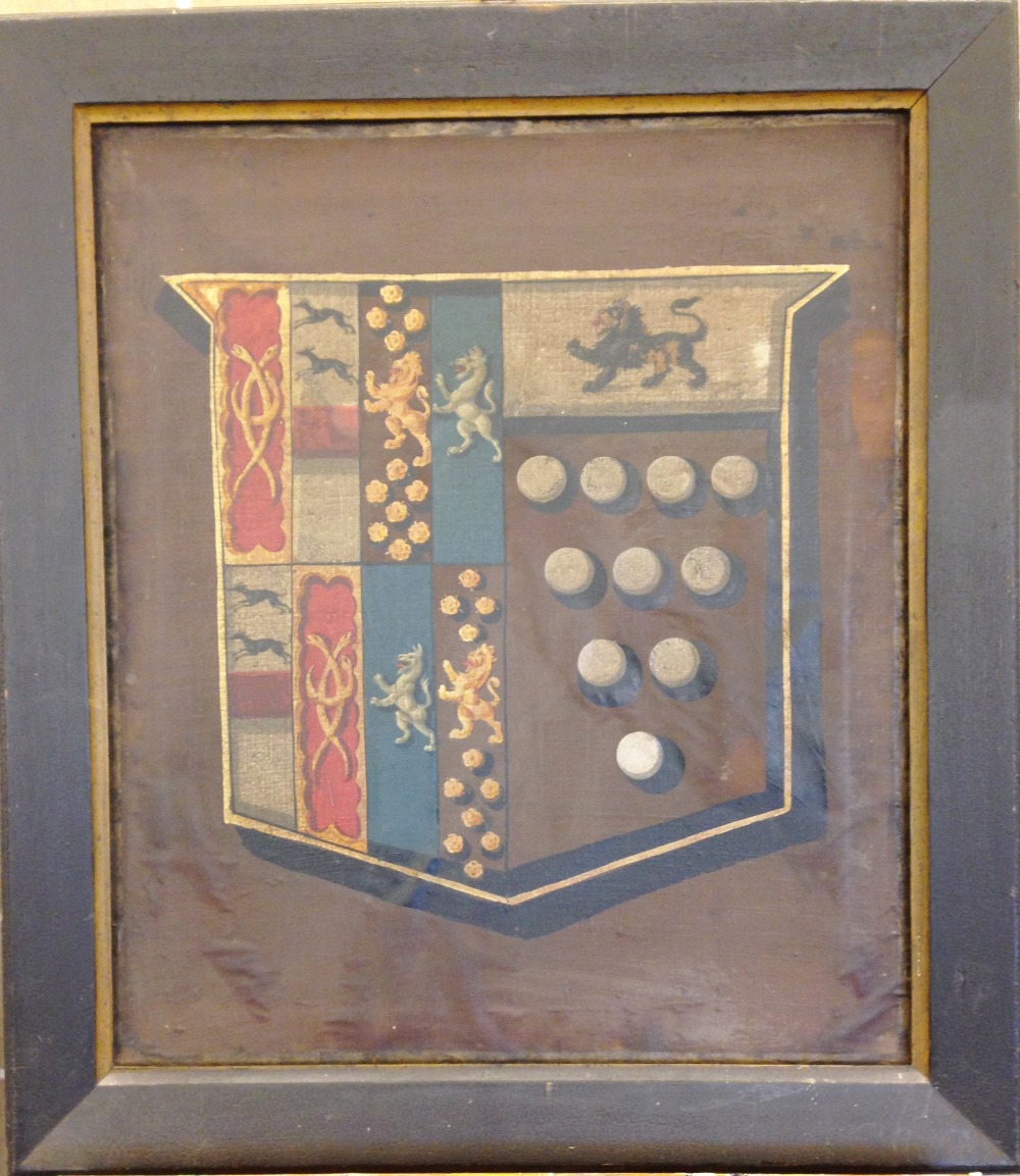 English School (18th Century) A heraldic panel with lions rampant - the arms are those of Henry - Image 2 of 6