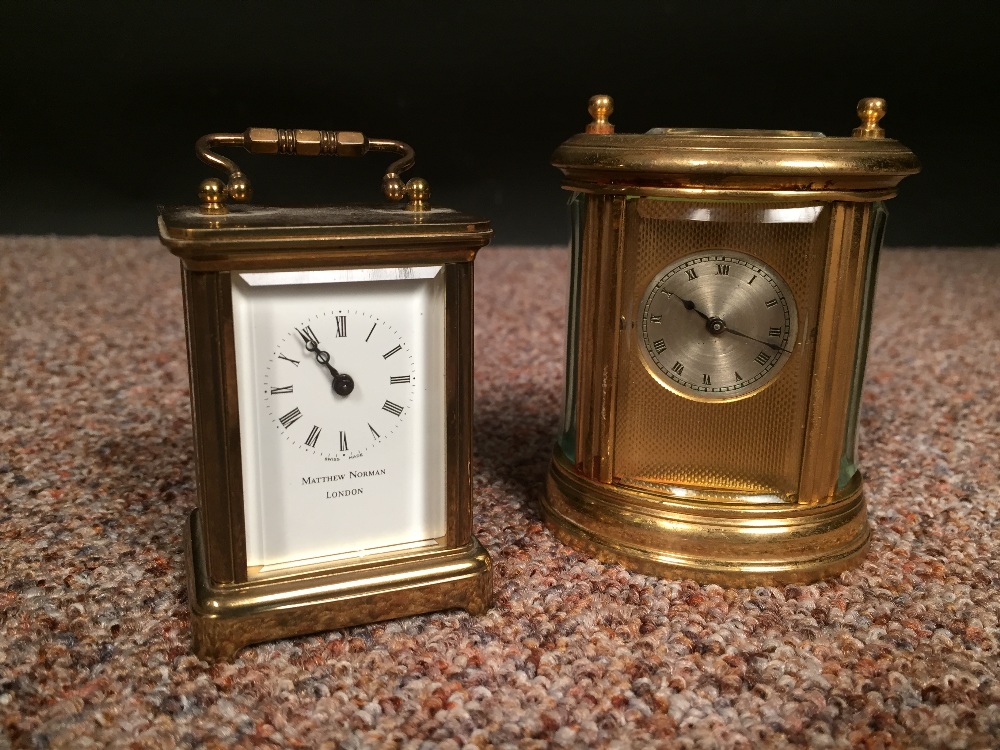 A small gilt brass oval carriage timepiece by Henri Jacot, circa 1890, with silvered 2.5cm (1in)