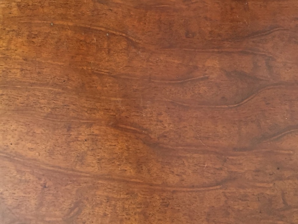 A Sheraton partidgewood drop-leaf table, crossbanded in rosewood, fitted a single drawer, later - Image 2 of 2