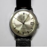 By Omega - a gentleman's steel cased automatic 'Seamaster' wristwatch, circa 1960's, with brushed