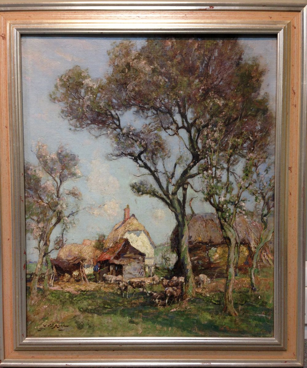 § William Watt Milne (British, 1865-1949) A Houghton farm in the spring signed lower left "W Watt - Image 2 of 7