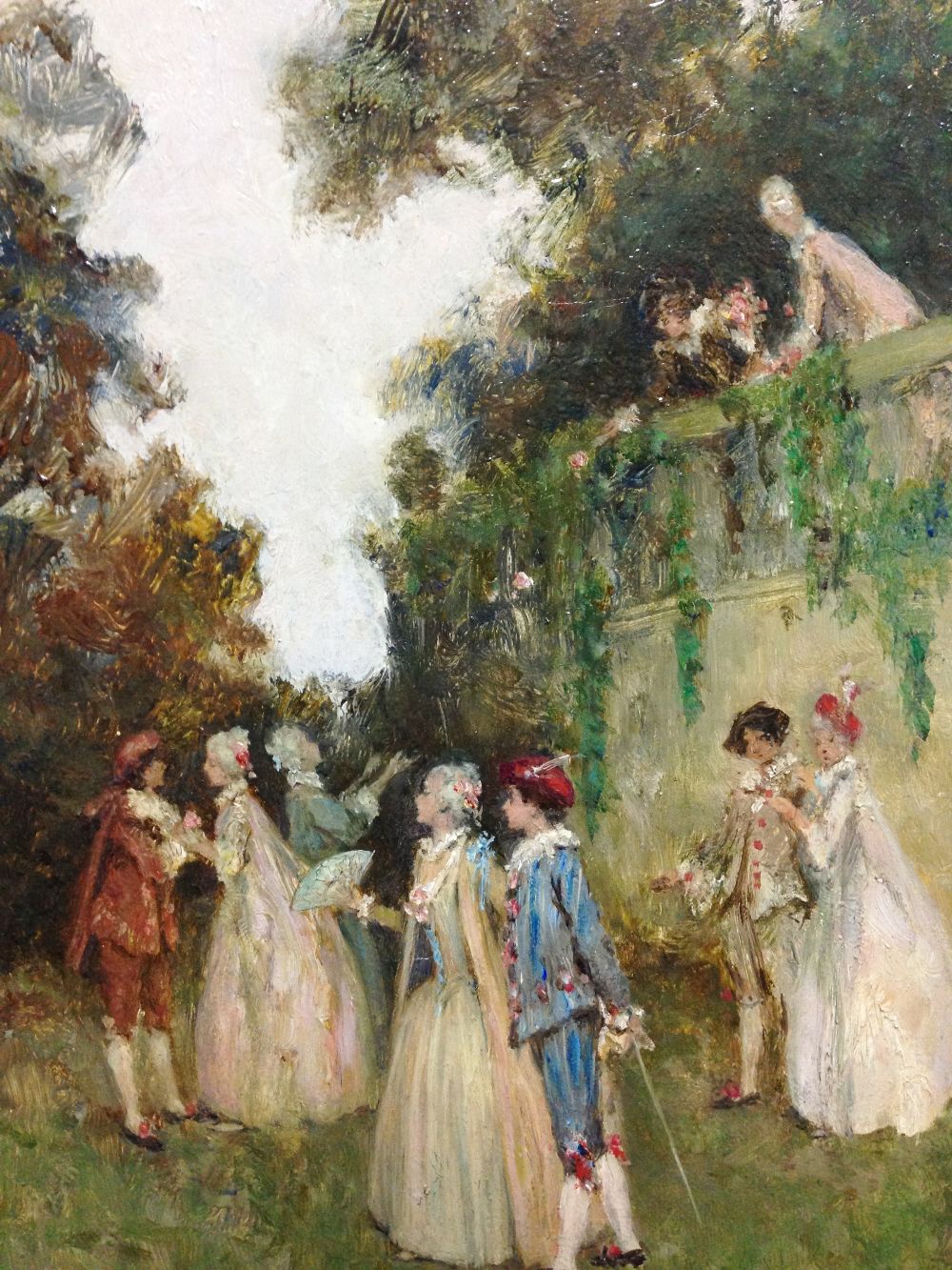 Alexander Brantingham Simpson (British, 1904-1931) Philanderers - courting couples in a garden oil - Image 3 of 7